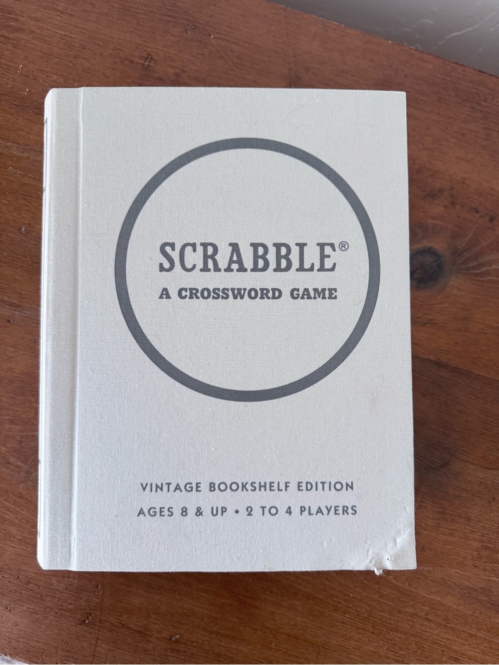 Vintage Bookshelf Edition Crossword Game - White